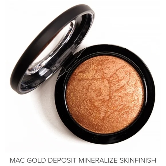 MAC Cosmetics Makeup Mac Highlighter Skinfinish Shade Gold Deposit Poshmark